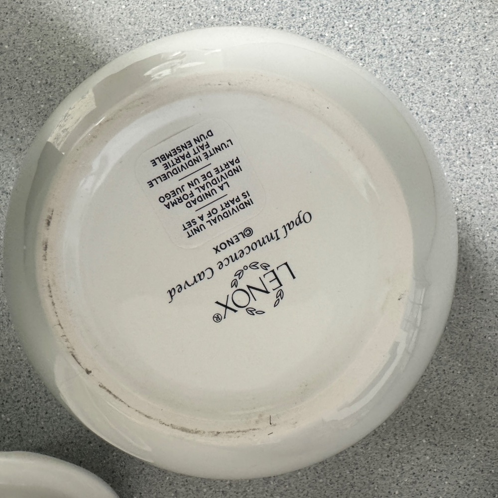 Lenox “Opal Innocence Carved” Kitchen Canisters – Set of 2 - Picture 9 of 12